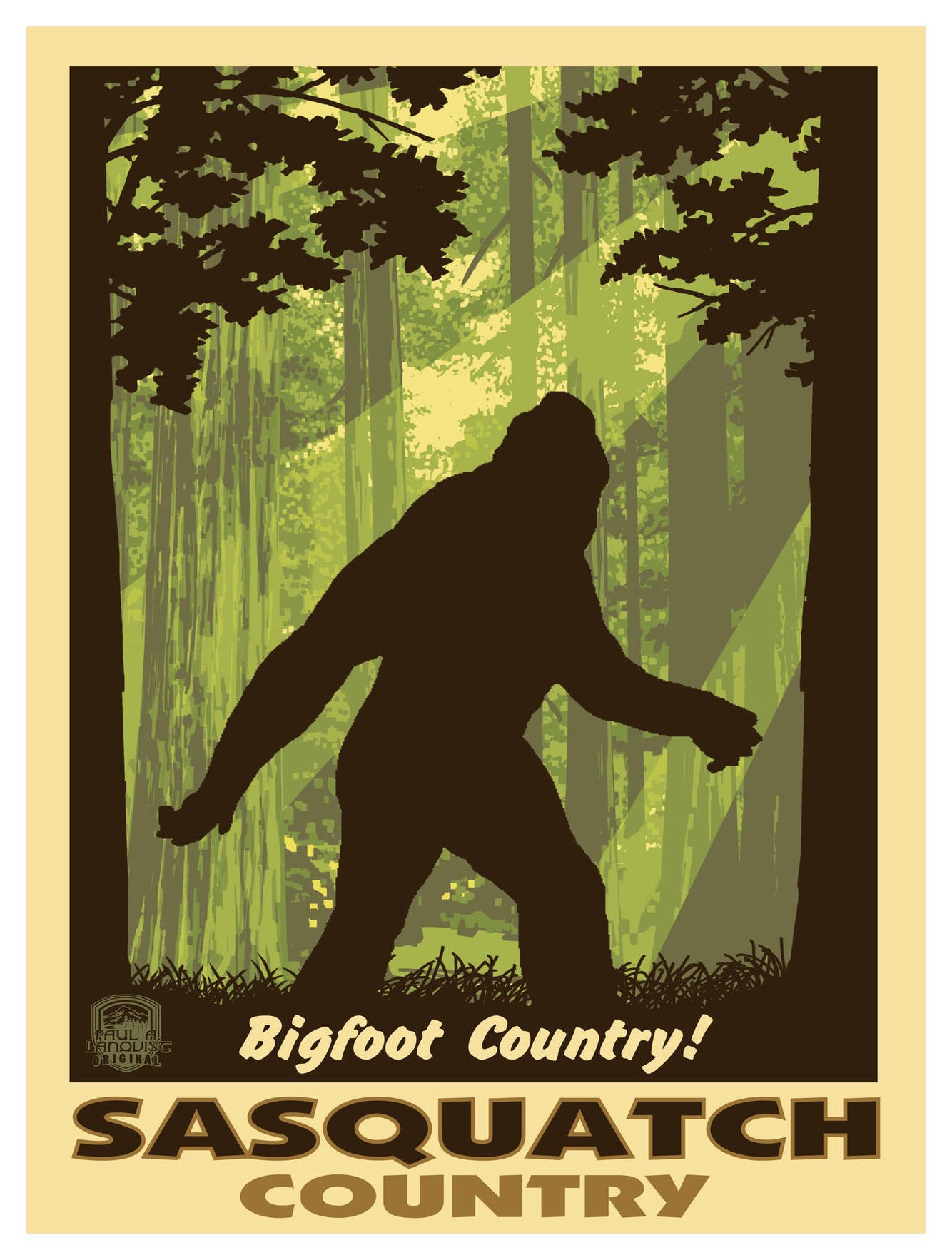 Amazon.com: Sasquatch Country Bigfoot Shadow Giclee Art